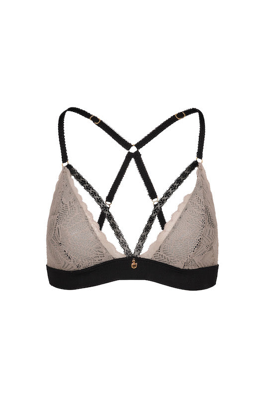 TOP BEE LOVED TAUPE + NEGRO