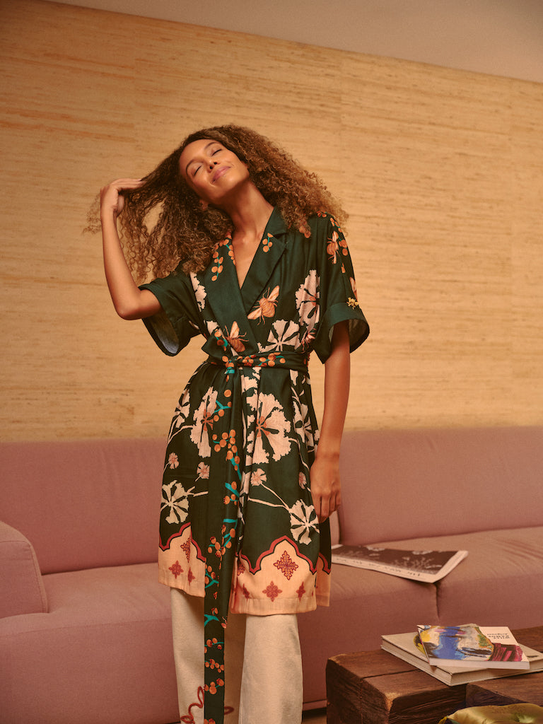 SUMMER DRESS QUEENS GARDEN GREEN