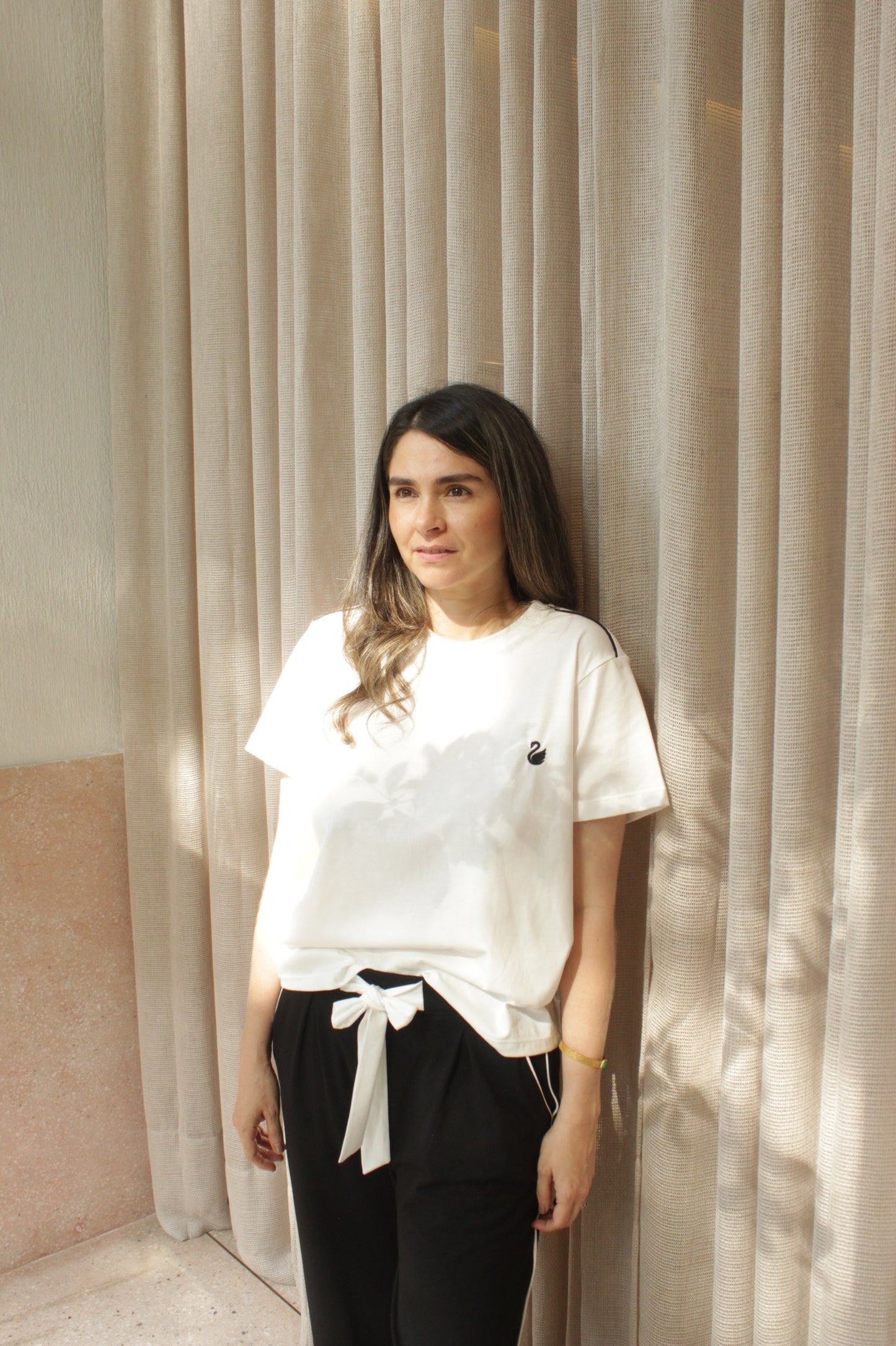 T-SHIRT MINT BLACK AND WHITE