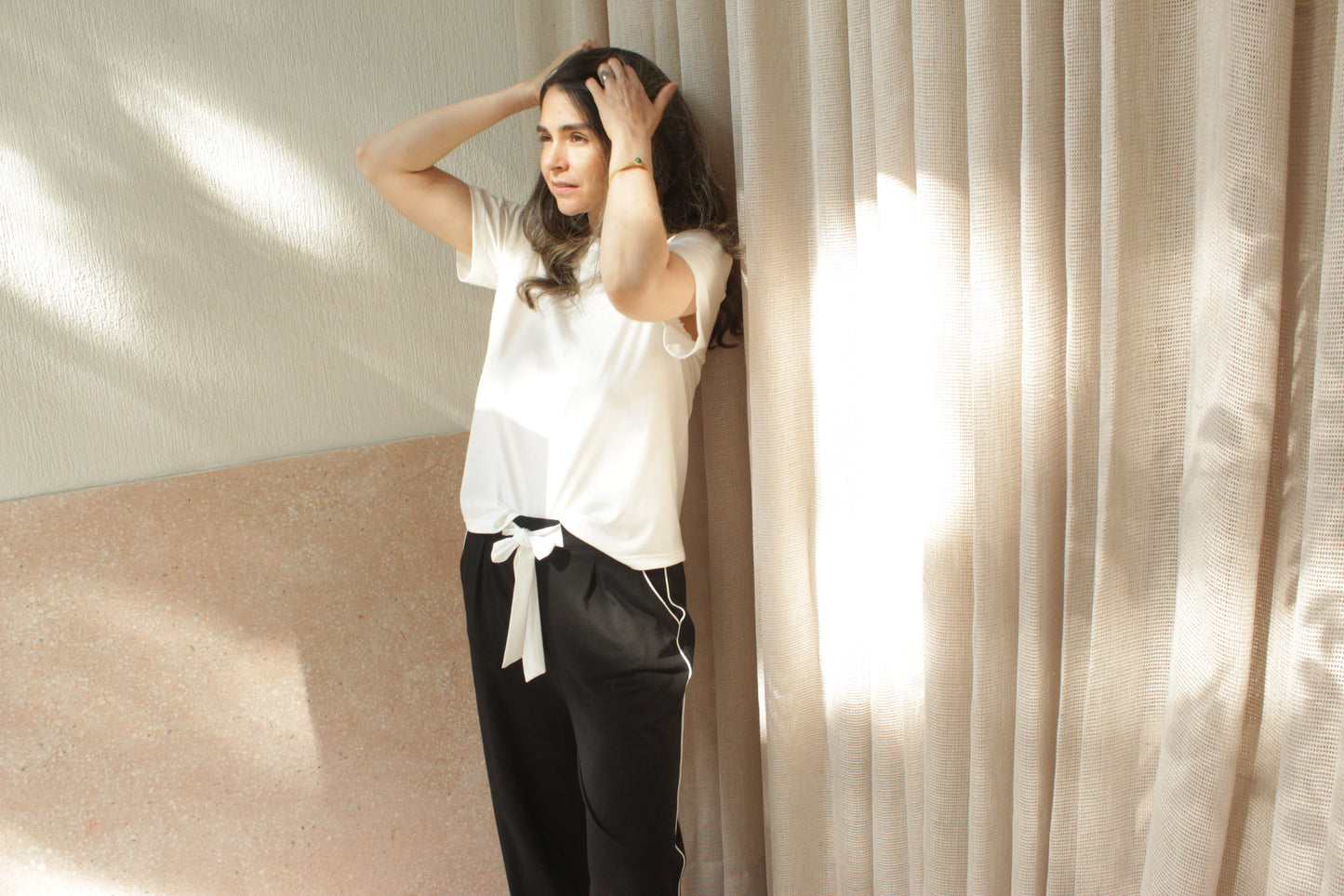 T-SHIRT MINT BLACK AND WHITE