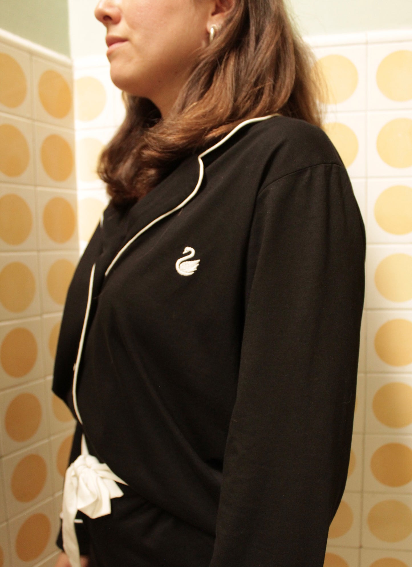 SET CAMISA MANGA LARGA + SHORT AMOR DE MAMÁ NEGRO