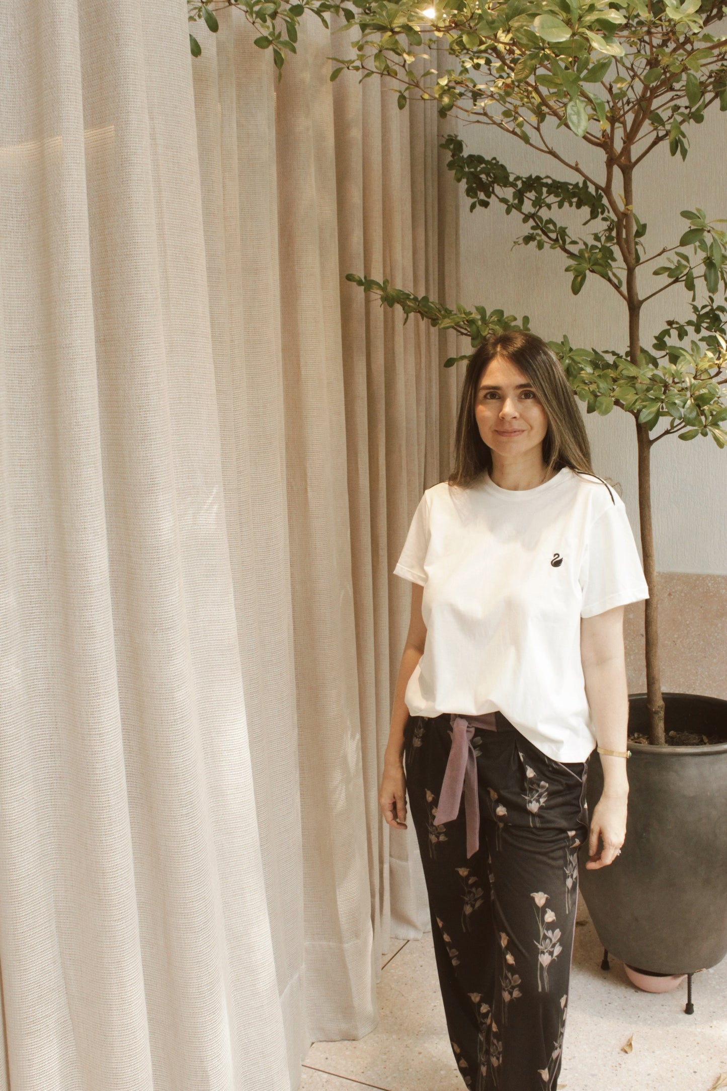 T-SHIRT MINT BLACK AND WHITE