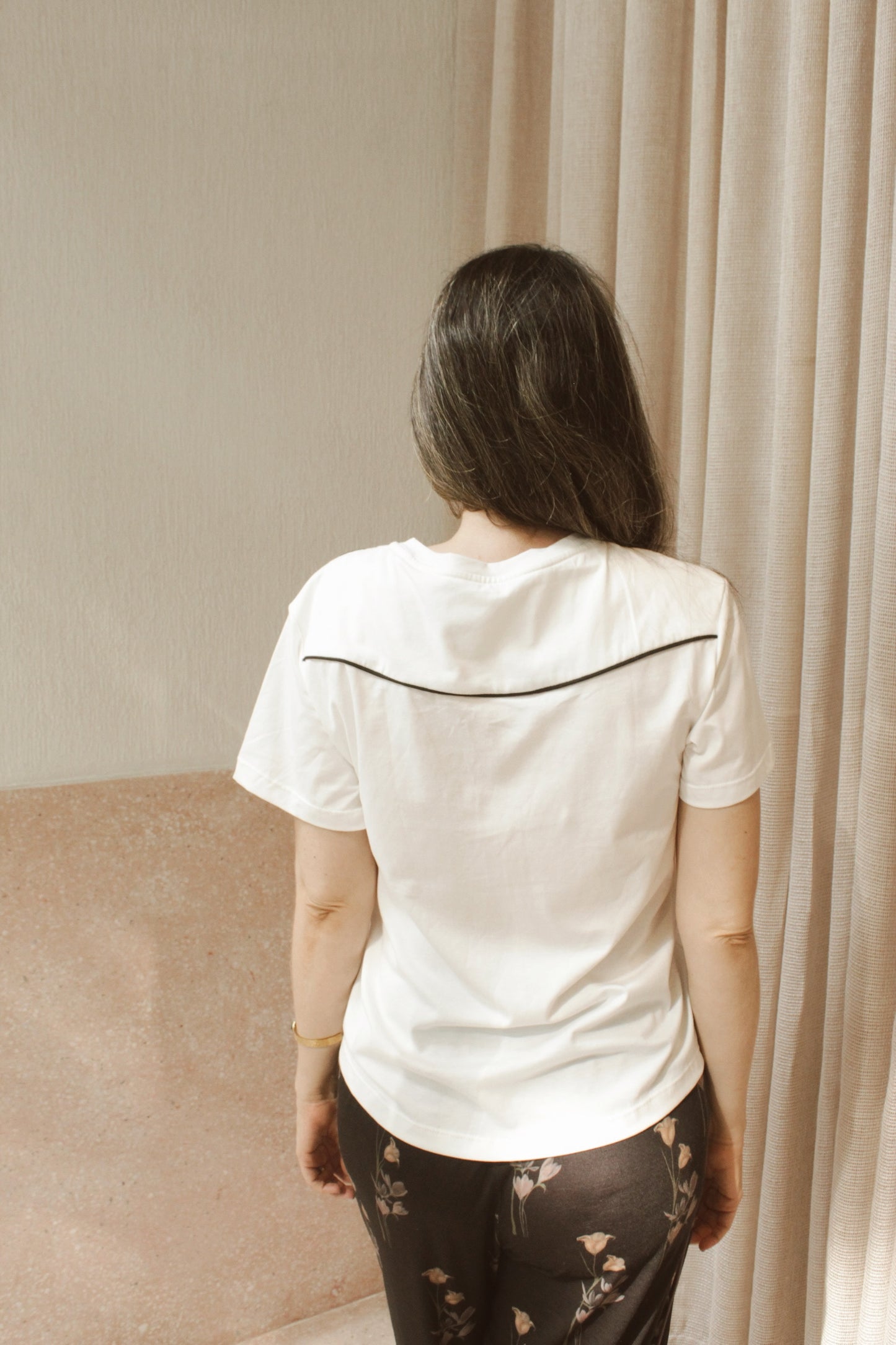 T-SHIRT MINT BLACK AND WHITE