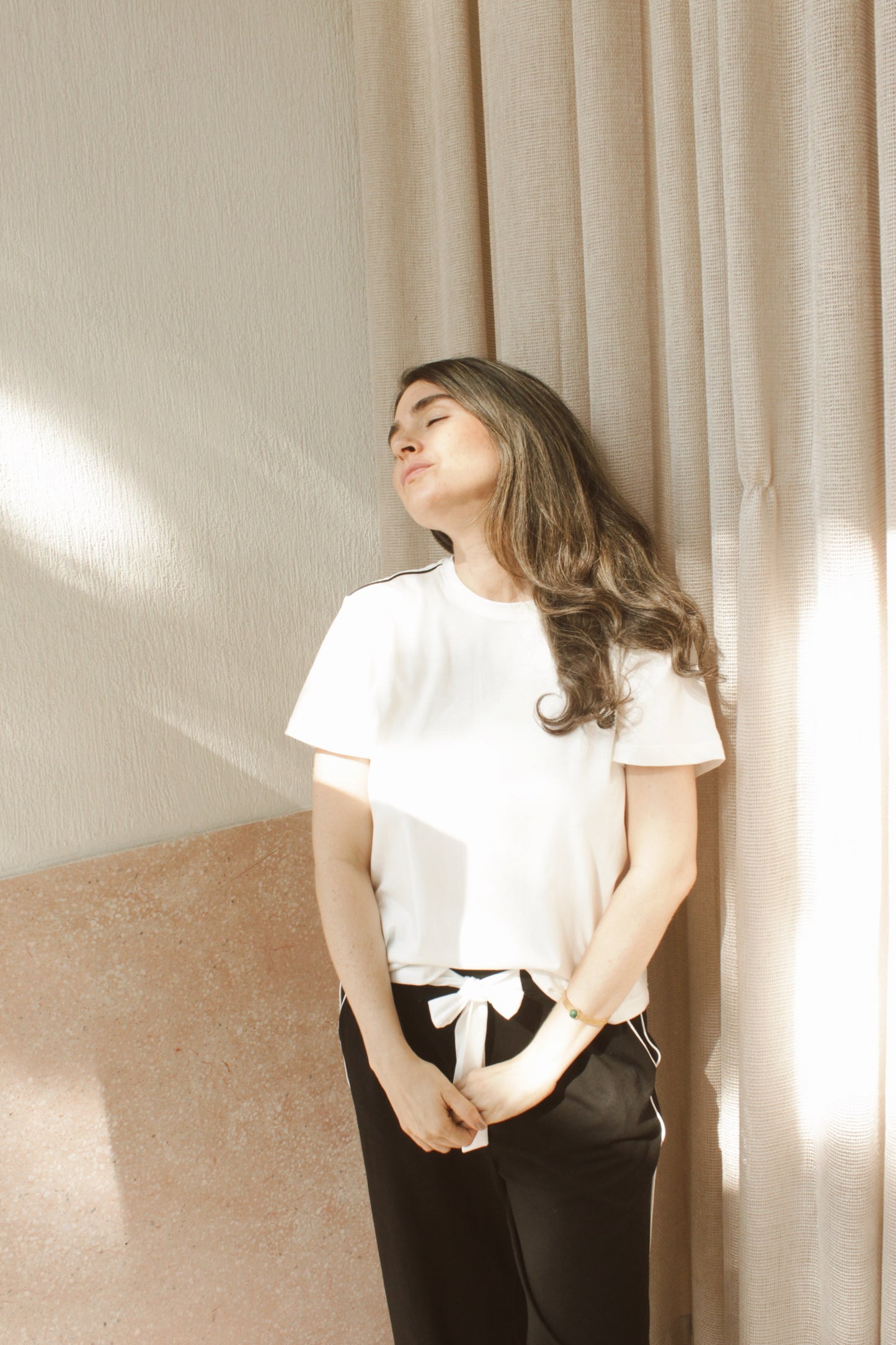 T-SHIRT MINT BLACK AND WHITE