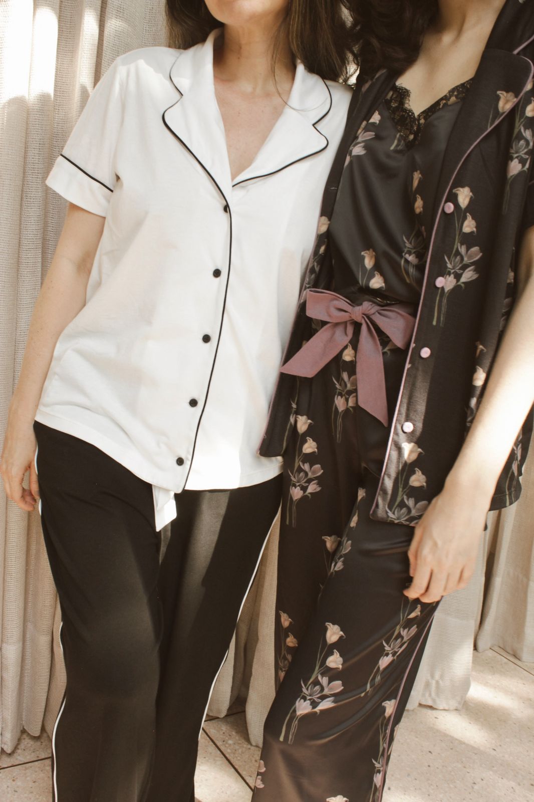 CAMISA MANGA CORTA blanca/negro