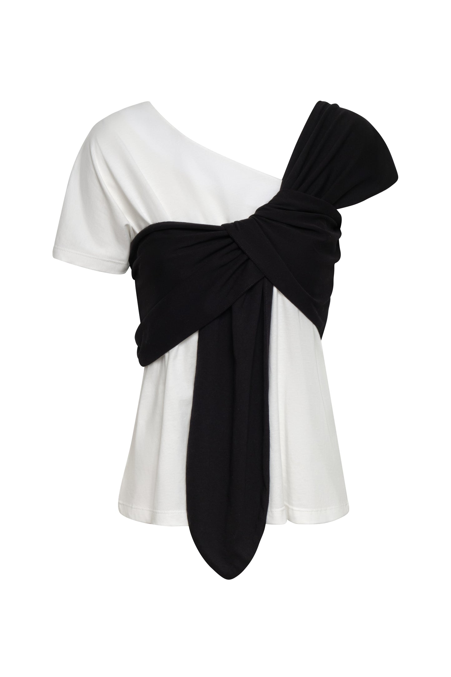 T-SHIRT BOW BLACK AND WHITE