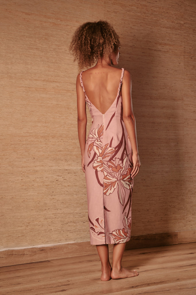VESTIDO CATALEYA ORQUIDEAS