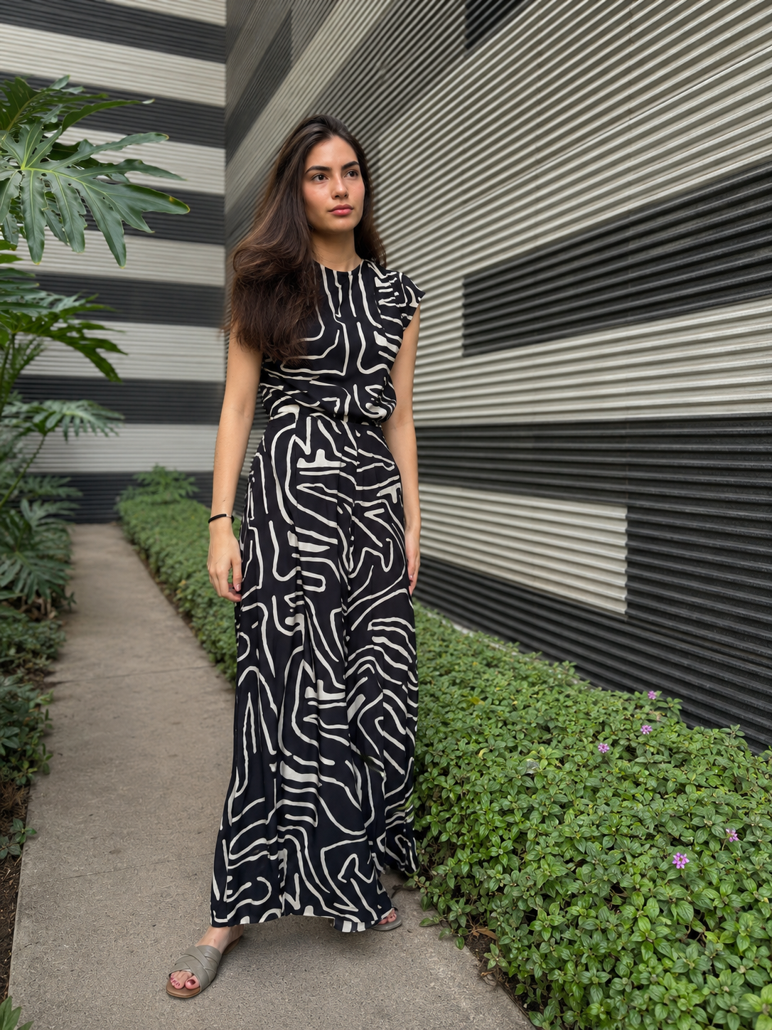PARADIGMA PANTS PRINT BLACK