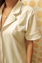SET CAMISA + SHORT IVORY/BEIGE