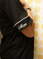 SET MANGA CORTA + PANTALON BESO DE MAMÁ NEGRO