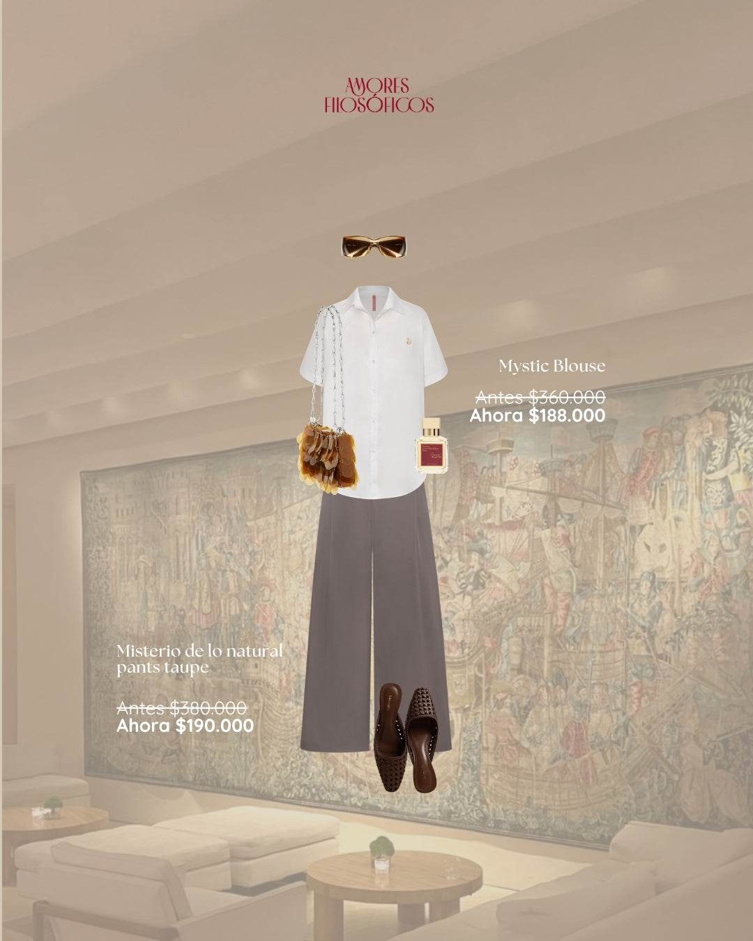AIRE DE MISTERIO TAUPE PANTS