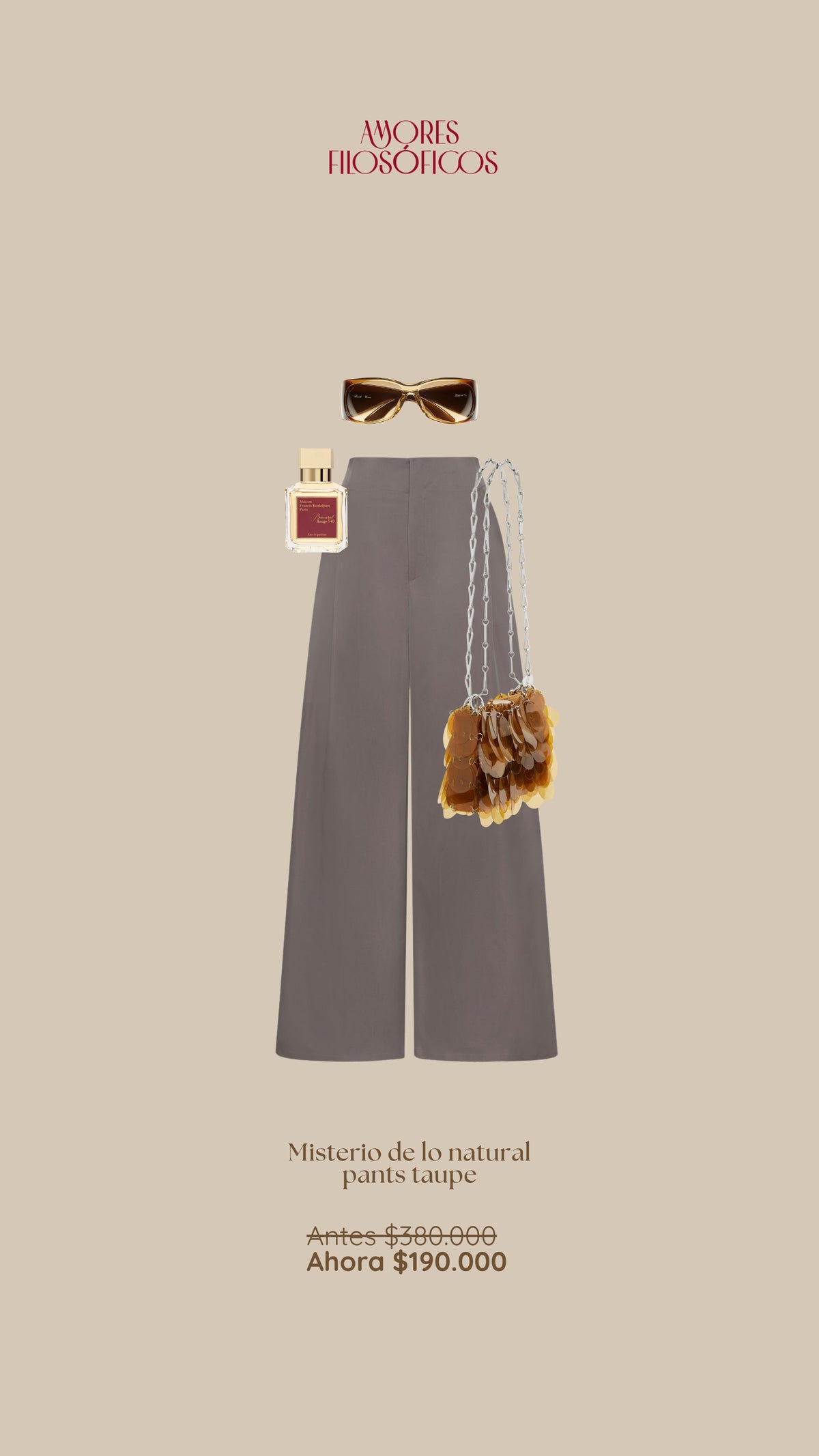 AIRE DE MISTERIO TAUPE PANTS
