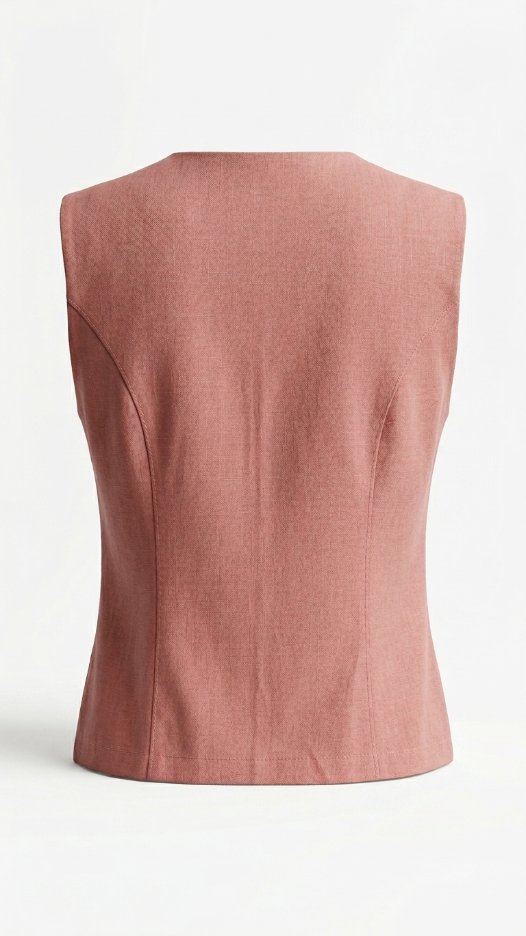 CHALECO FIORE LINO ROSA